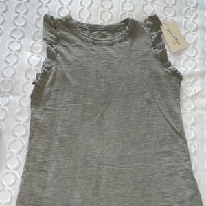 Olive green ruffle sleeveless dress size XS